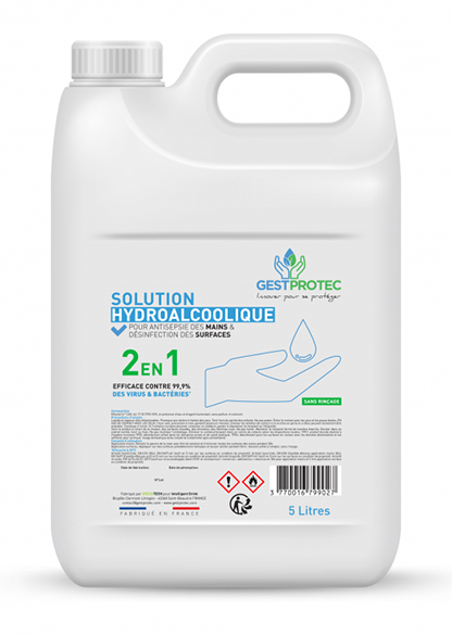 EYREIN PREVENT NF70 5L Gel hydroalcoolique désinfection mains 5L